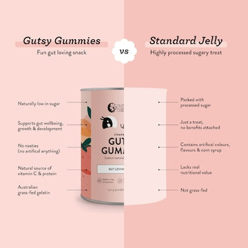 Nutra Naturals Gutsy Gummies Gut Loving Snack Strawberry 150g