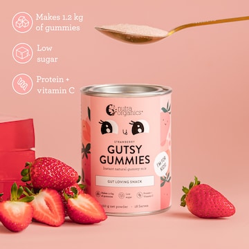 Nutra Naturals Gutsy Gummies Gut Loving Snack Strawberry 150g