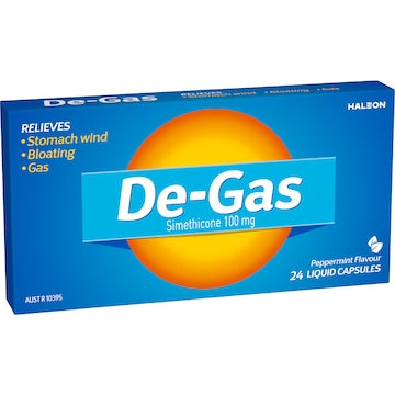 De-Gas Helps To Relieve Stomach Wind Bloating & Gas 24 pack