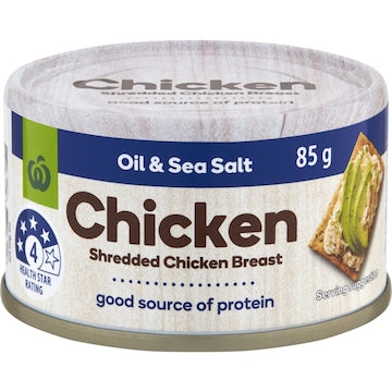 Woolworths Shredded Chicken Breast Oil & Sea Salt 85g