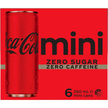 Coca-Cola Mini Zero Sugar Zero Caffeine 250ml x 6 Pack