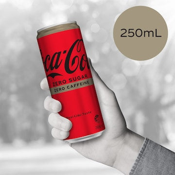 Coca-Cola Mini Zero Sugar Zero Caffeine Cans 250mL x 6 pack