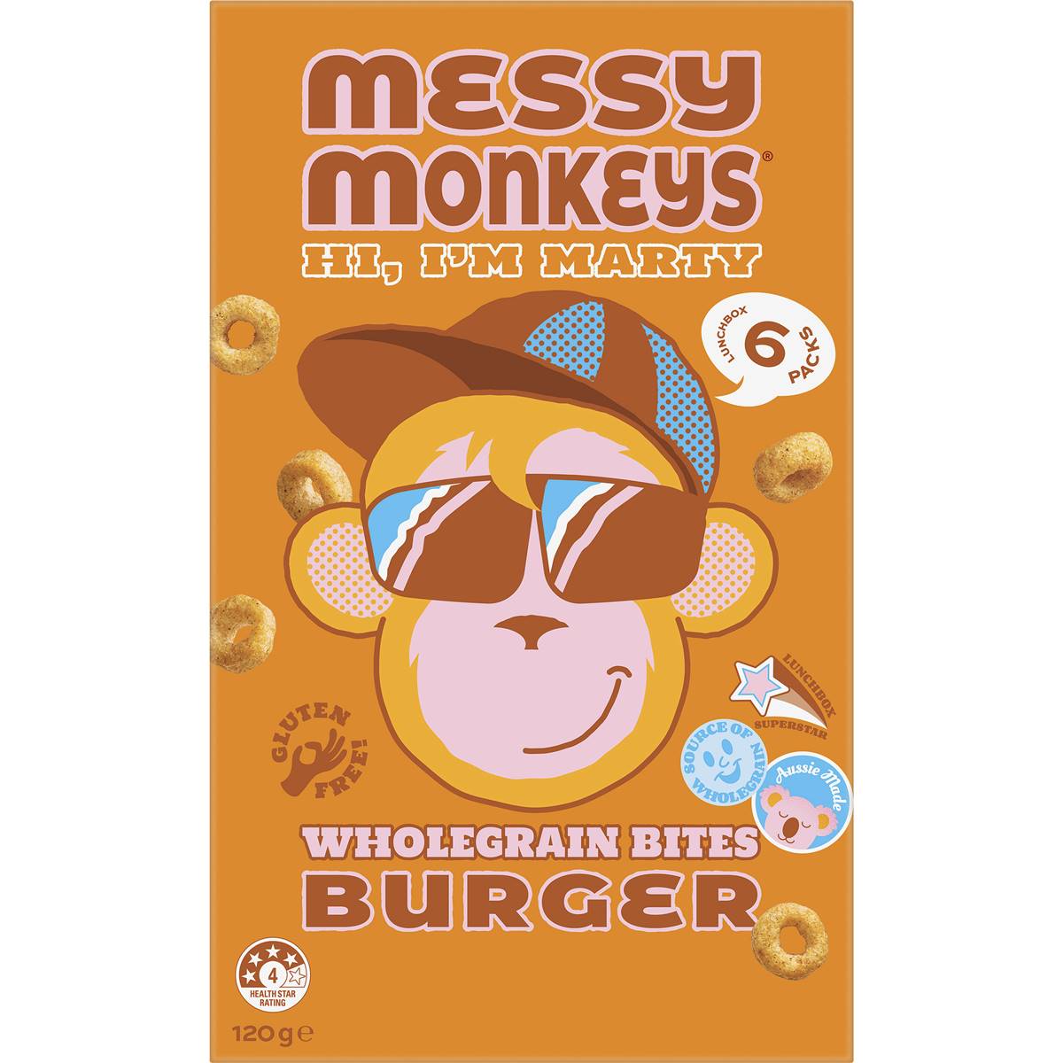 Messy Monkeys Wholegrain Burger Bites 120g