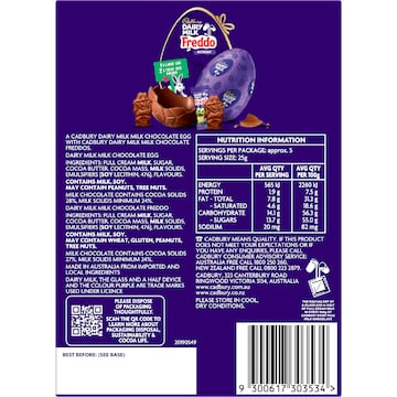 Cadbury Freddo Chocolate Easter Egg Gift Box 124g
