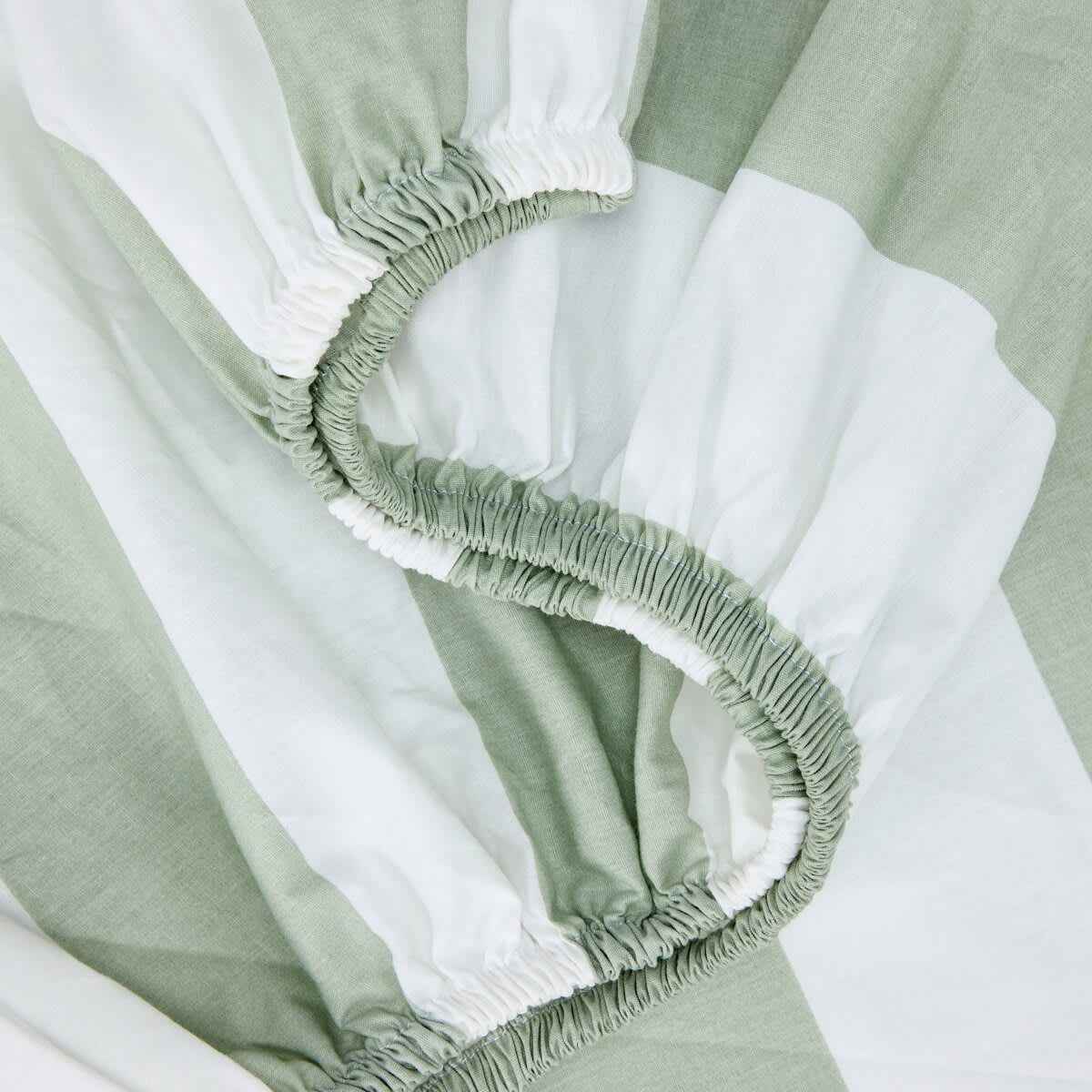 250 Thread Count Cotton Ruffle Sheet Set - King Bed, Sage