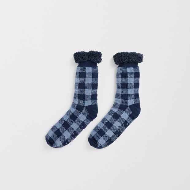 Sherpa Lined Knit Crew Socks
