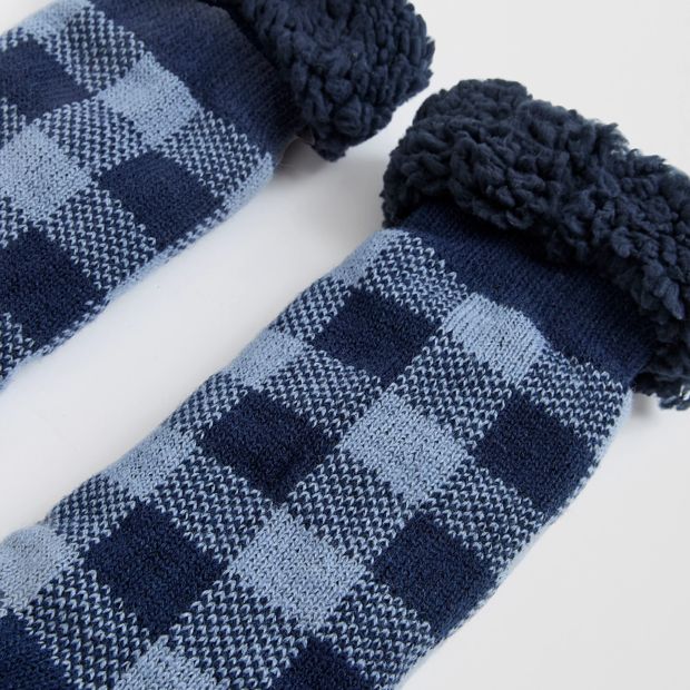 Sherpa Lined Knit Crew Socks