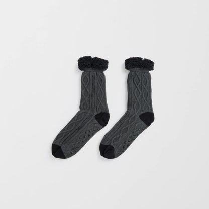 Sherpa Lined Knit Crew Socks