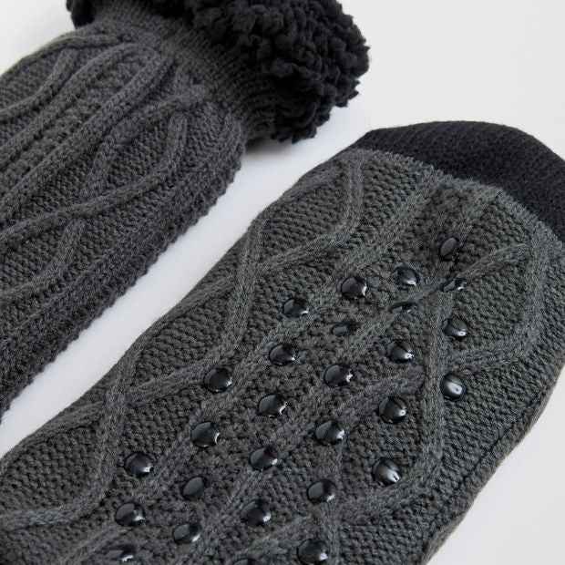 Sherpa Lined Knit Crew Socks