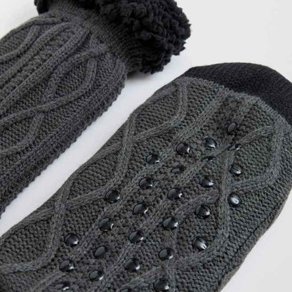 Sherpa Lined Knit Crew Socks