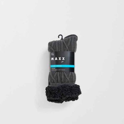 Sherpa Lined Knit Crew Socks