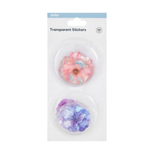 60 Pack Transparent Stickers - Flowers