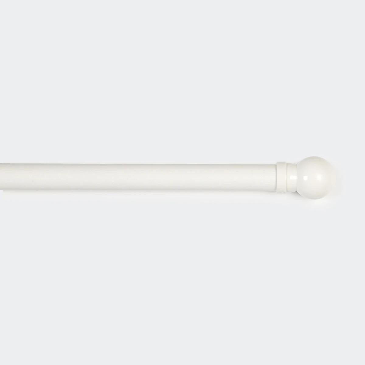 Extendable Curtain Rod Set - White