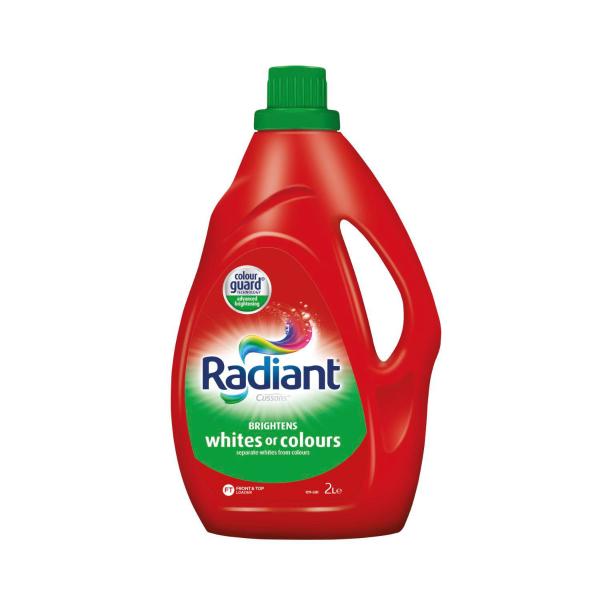 RADIANT LAUNDRY LIQUID BRIGHTENS WHITES OR COLOURS 2L
