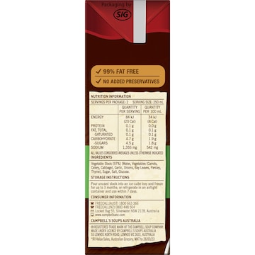 Campbell's Real Stock Vegetable 500mL