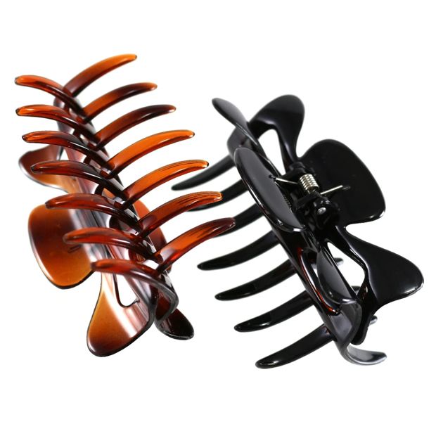 OXX Haircare 2 Pack Black and Brown Large Claw Grips