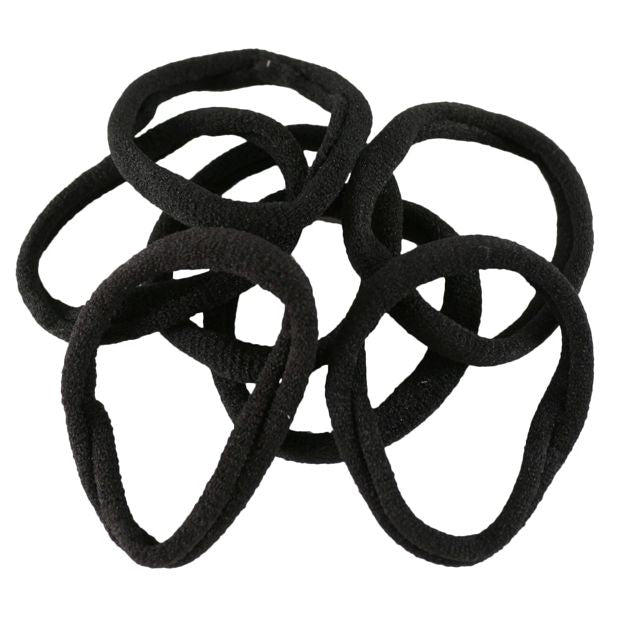 24 Pack Black Soft Ponytailers