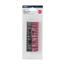 Carbon Zinc Batteries, AAA, 24 Pack - Anko