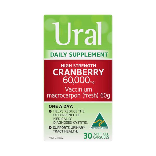 URAL DAILY SUPPLEMENT HIGH STRENGTH CRANBERRY CAPSULES 30 PACK