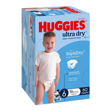 HUGGIES ULTRA DRY NAPPIES BOYS SIZE 6 (16KG+) 60 PACK