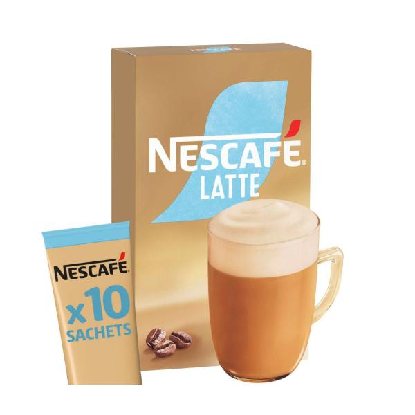 NESCAFE LATTE COFFEE SACHETS 10 PACK