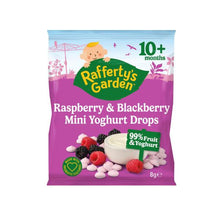 RAFFERTY'S GARDEN RASPBERRY & BLACKBERRY MINI YOGHURT DROPS 10M+ 8G