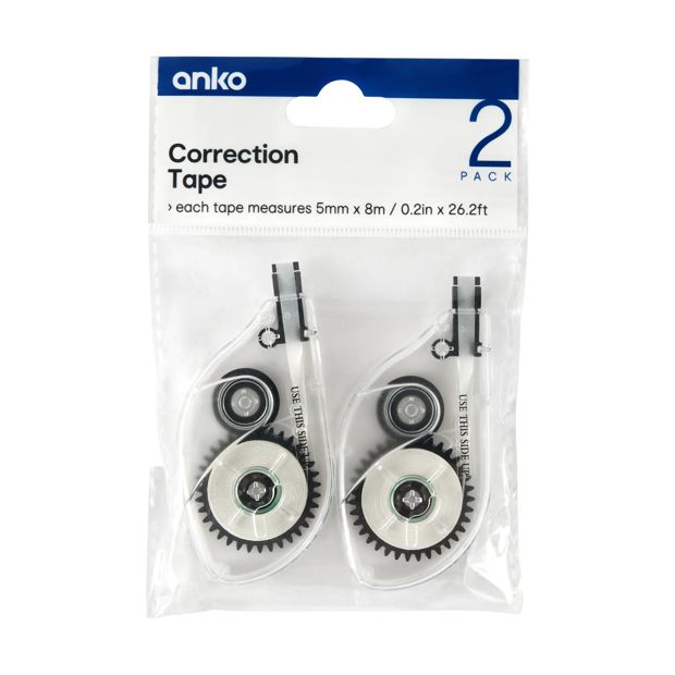Correction Tape, 2 Pack - Anko