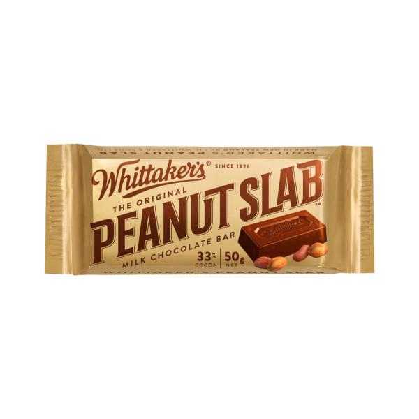 WHITTAKER'S ORIGINAL PEANUT SLAB MILK CHOCOLATE BAR 50G