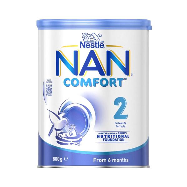 NESTLE NAN COMFORT 2 FOLLOW-ON BABY FORMULA FROM 6-12 MONTHS 800G