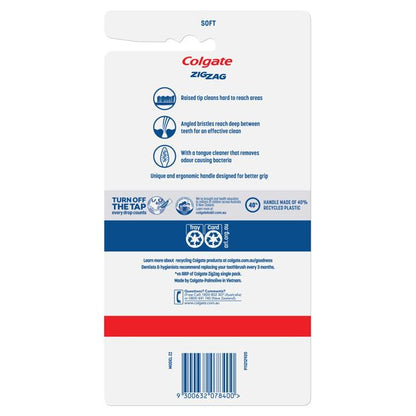 Colgate Soft ZigZag Toothbrushes - 6 Pack