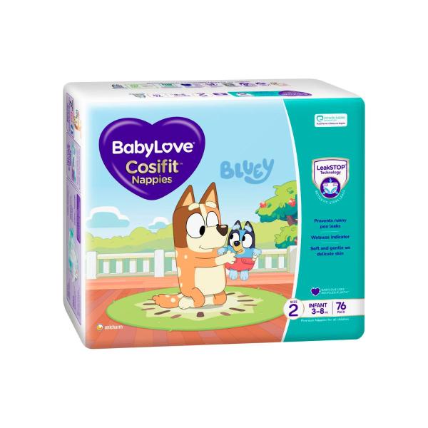 BABYLOVE COSIFIT NAPPIES SIZE 2 (3-8KG) 76 PACK