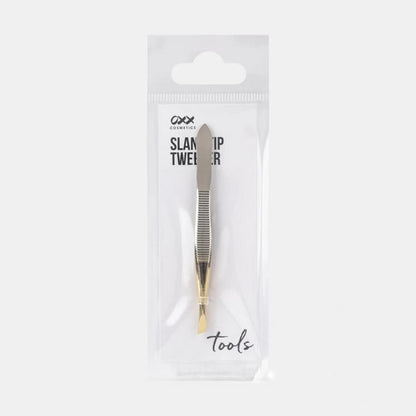 Plated Slant Tip Tweezers - OXX Cosmetics