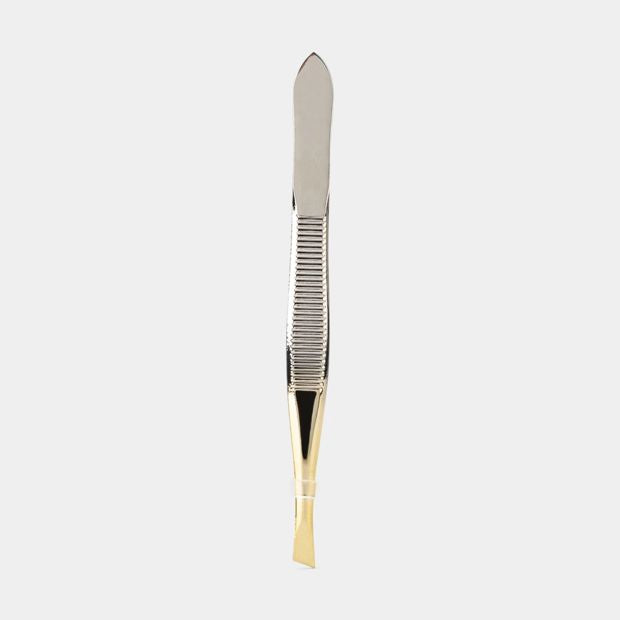 Plated Slant Tip Tweezers - OXX Cosmetics