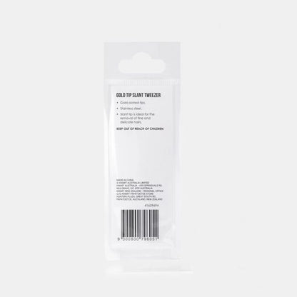 Plated Slant Tip Tweezers - OXX Cosmetics