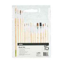 Value Brush Set, 15 Piece - Anko