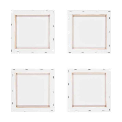 8" x 8" Stretch Canvas, 4 Pack - Anko