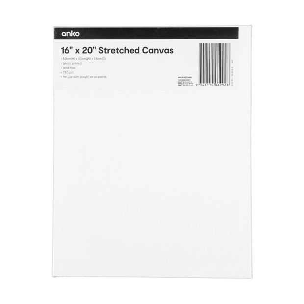 Stretch Canvas, 16" x 20" - Anko