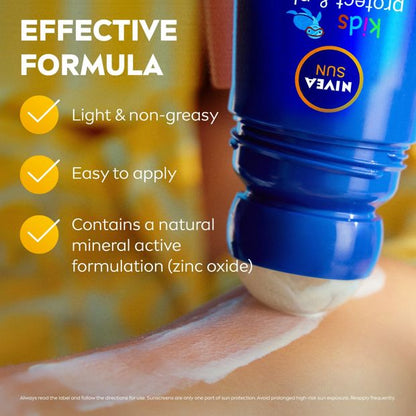 Nivea Sun Kids SPF50 Protect & Play Sunscreen Lotion Roll-On 65ml