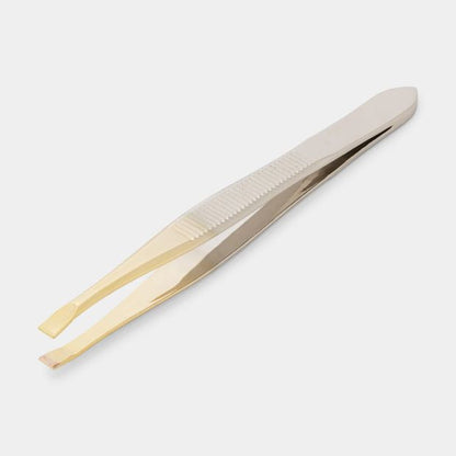Gold Look Tip Square Tweezer - OXX Cosmetics