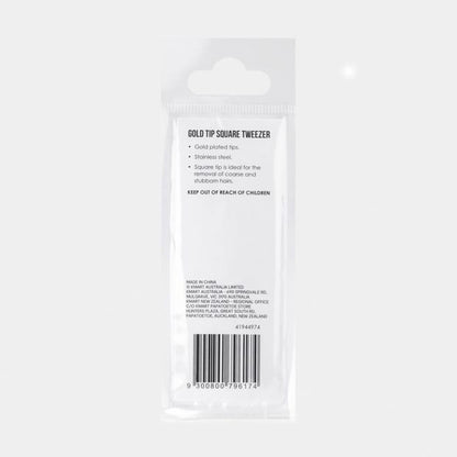 Gold Look Tip Square Tweezer - OXX Cosmetics