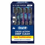 Oral-B Cross Action Clean Ultrathin Charcoal Toothbrush 10 Pack