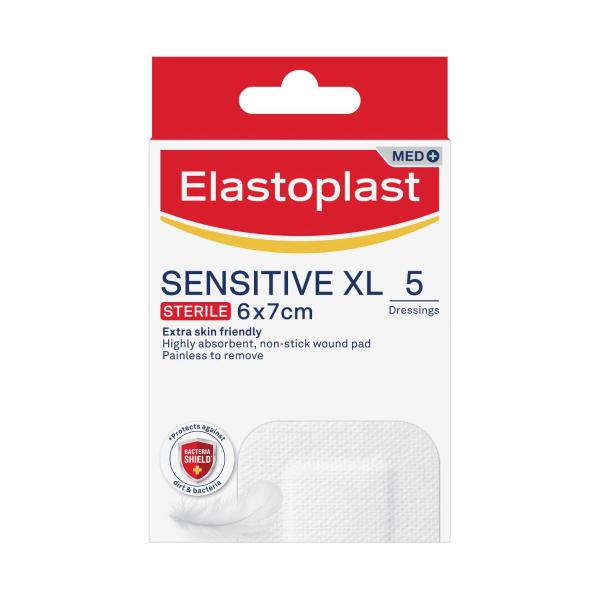 ELASTOPLAST SENSITIVE XL DRESSINGS 5PK