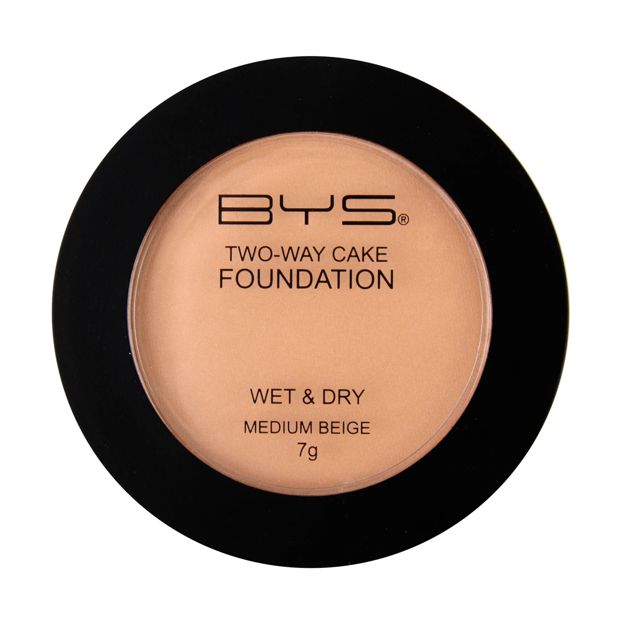 Two-Way Cake Foundation 7g, Medium Beige - BYS