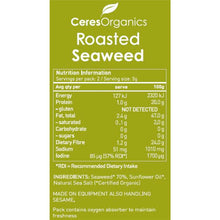 Ceres Organics Seaweed Nori 11.3g