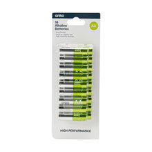 High Performance Alkaline Batteries, AA, Pack of 18 - Anko