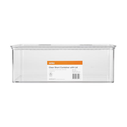 Clear Short Container with Lid
