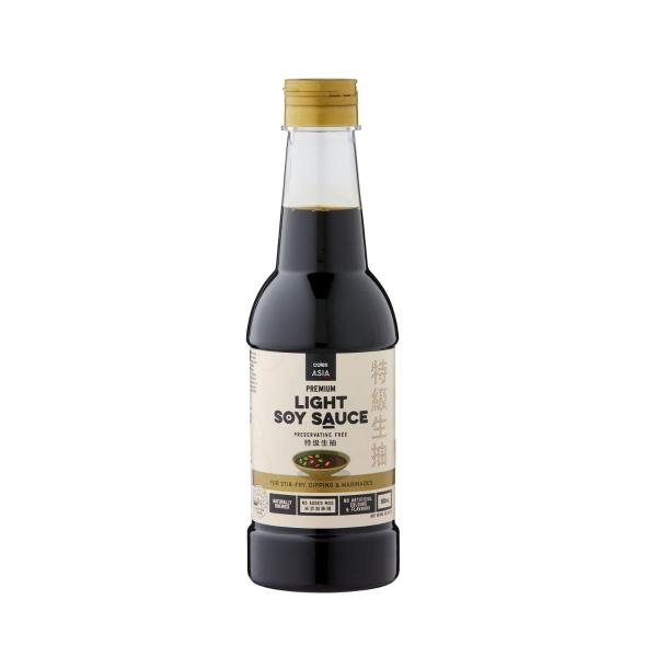 COLES ASIA LIGHT SOY SAUCE 500ML
