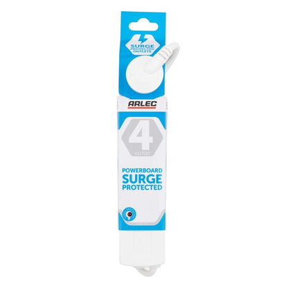 4 Outlet Surge Protected Powerboard - Arlec