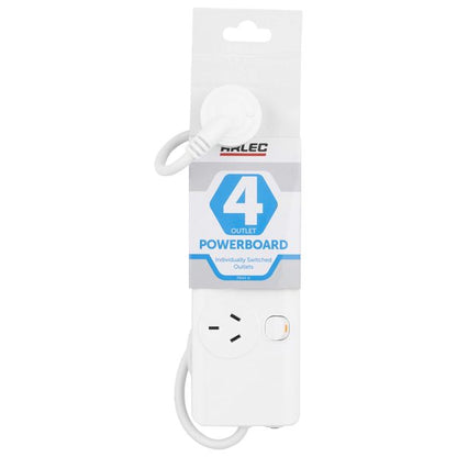 Individually Switch 4 Outlet Powerboard - Arlec