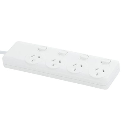 Individually Switch 4 Outlet Powerboard - Arlec